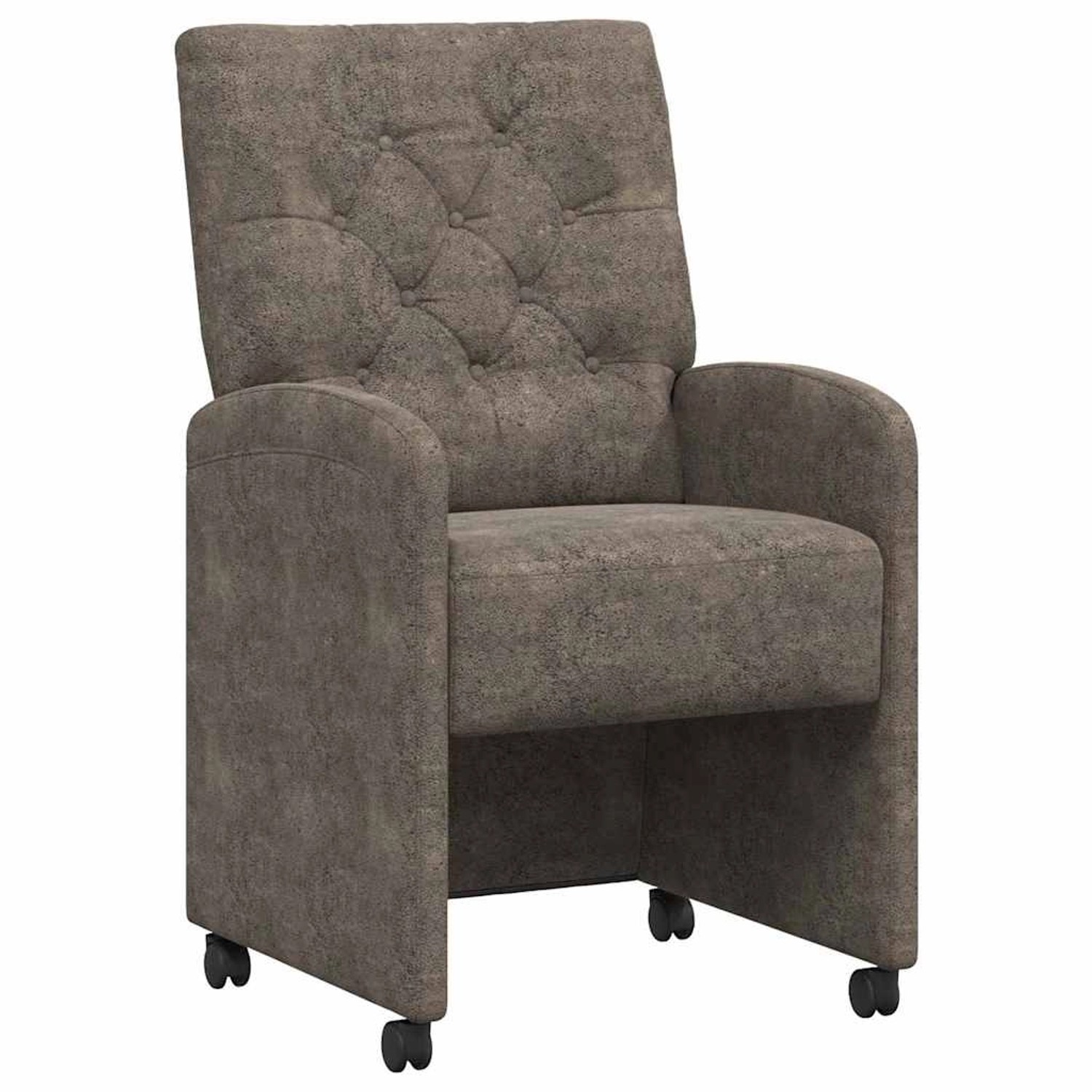 vidaXL Esszimmerstühle mit Rollen 2 Stk Dunkelgrau 58 x 67 x 97 cm 42017863 günstig online kaufen