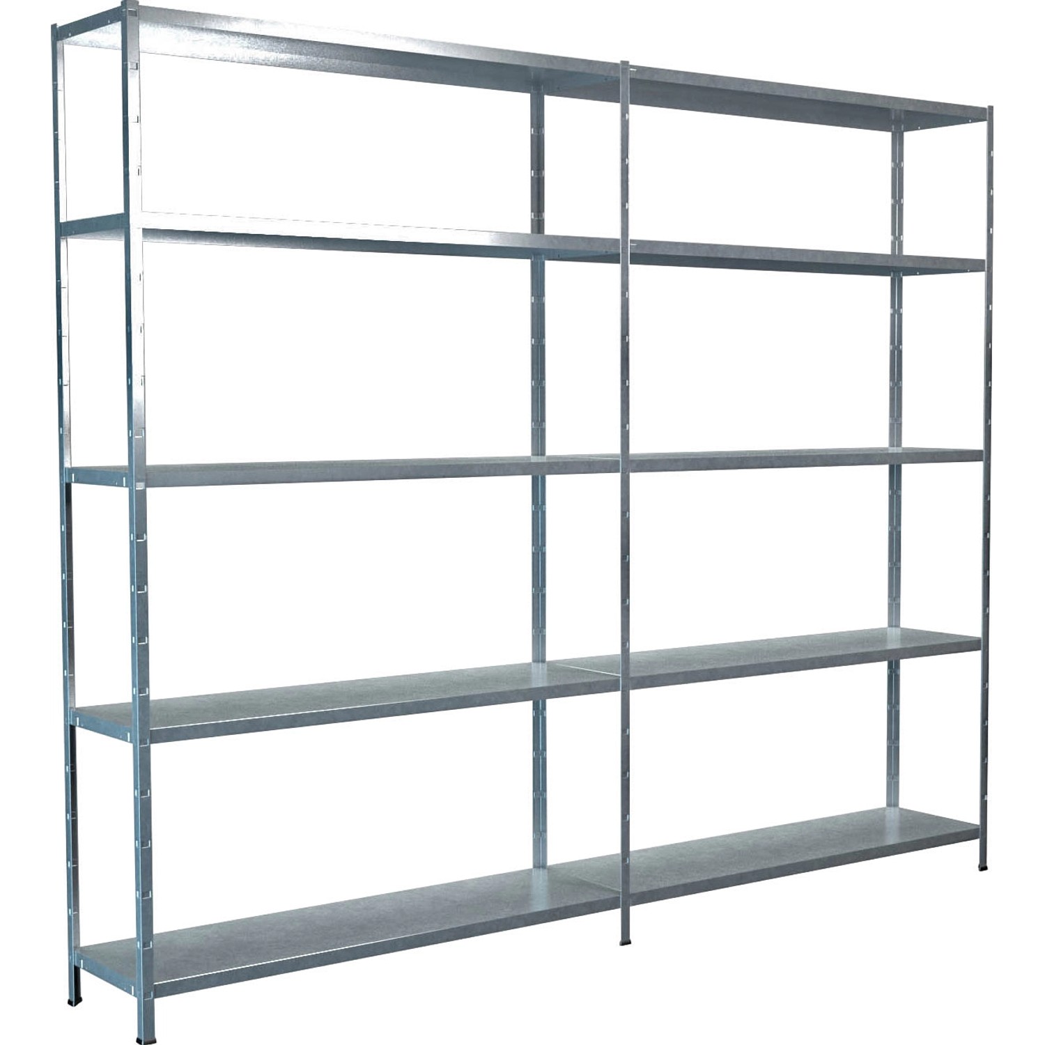 Schulte Set 1 Steckregal/Kellerregal und 1 Anbauregal Verzinkt 200 cm x 240 cm x 35 cm