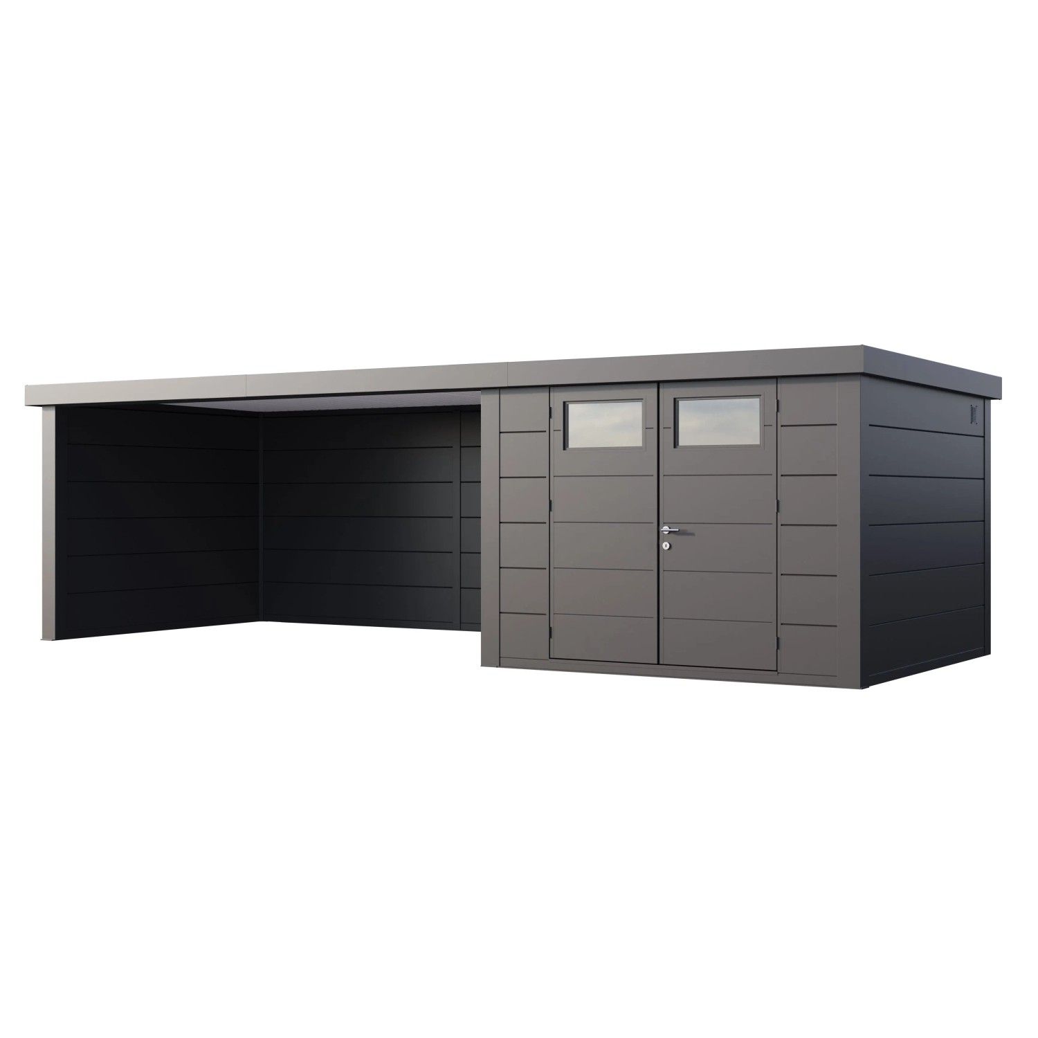 Gerätehaus Classico 3030 mit Lounge XL Links 762 cm x 238 cm Anthrazit günstig online kaufen