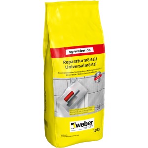 Gelber Sack Weber Reparaturmörtel/Universalmörtel, 10 kg. Trockenmörtel für Reparaturen und Ausbesserungen.