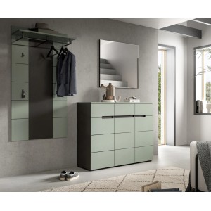 Inn.Furn Garderoben-Set 3-teilig in Salbei und Grau 215 cm Cooper