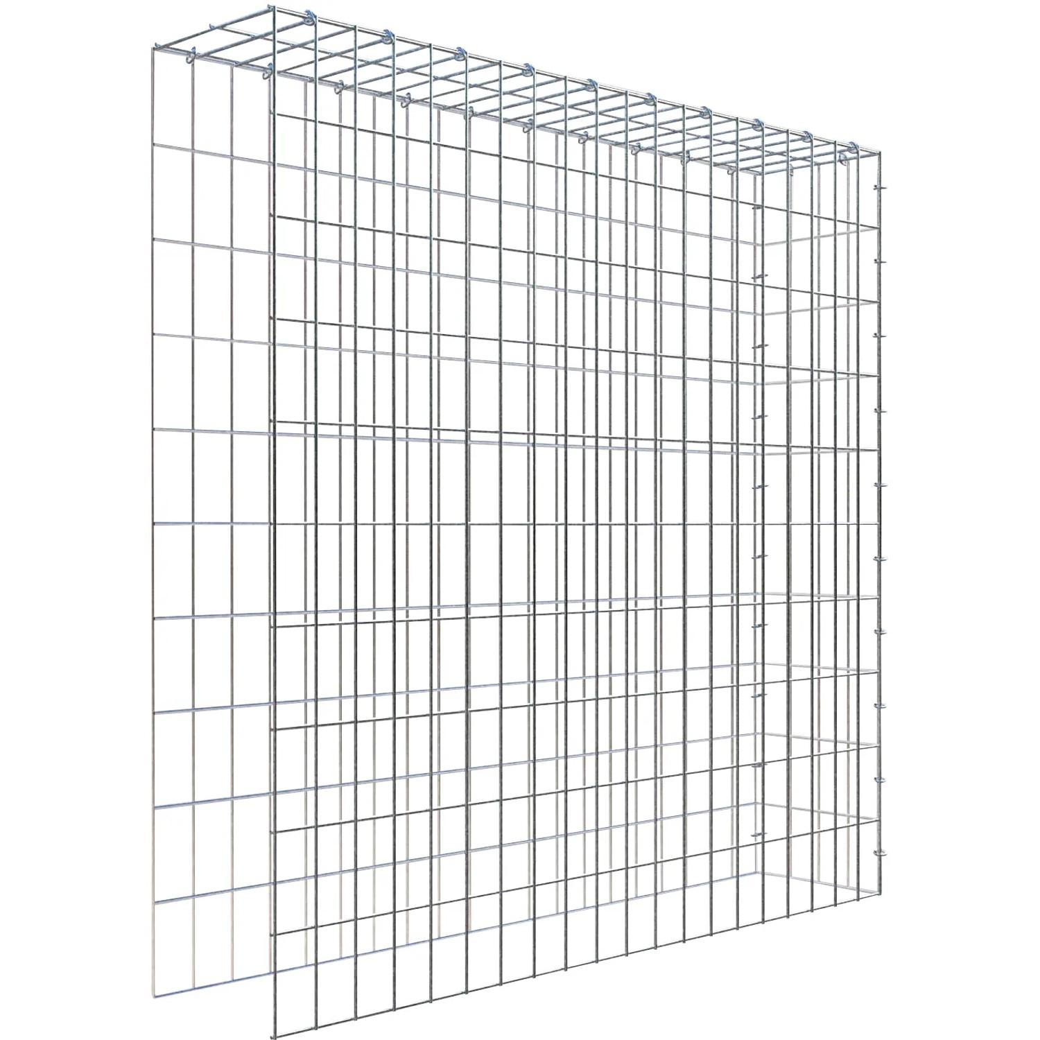 Gabiona C-Ring-Gabione-Anbaukorb Typ 4 100 x 100 x 20 cm Maschenw 5 x 10 cm