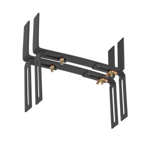 BigDean 2 Stück Blumenkastenhalter Anthrazit Standard H Form Kasten Halter Balkonkastenhalter