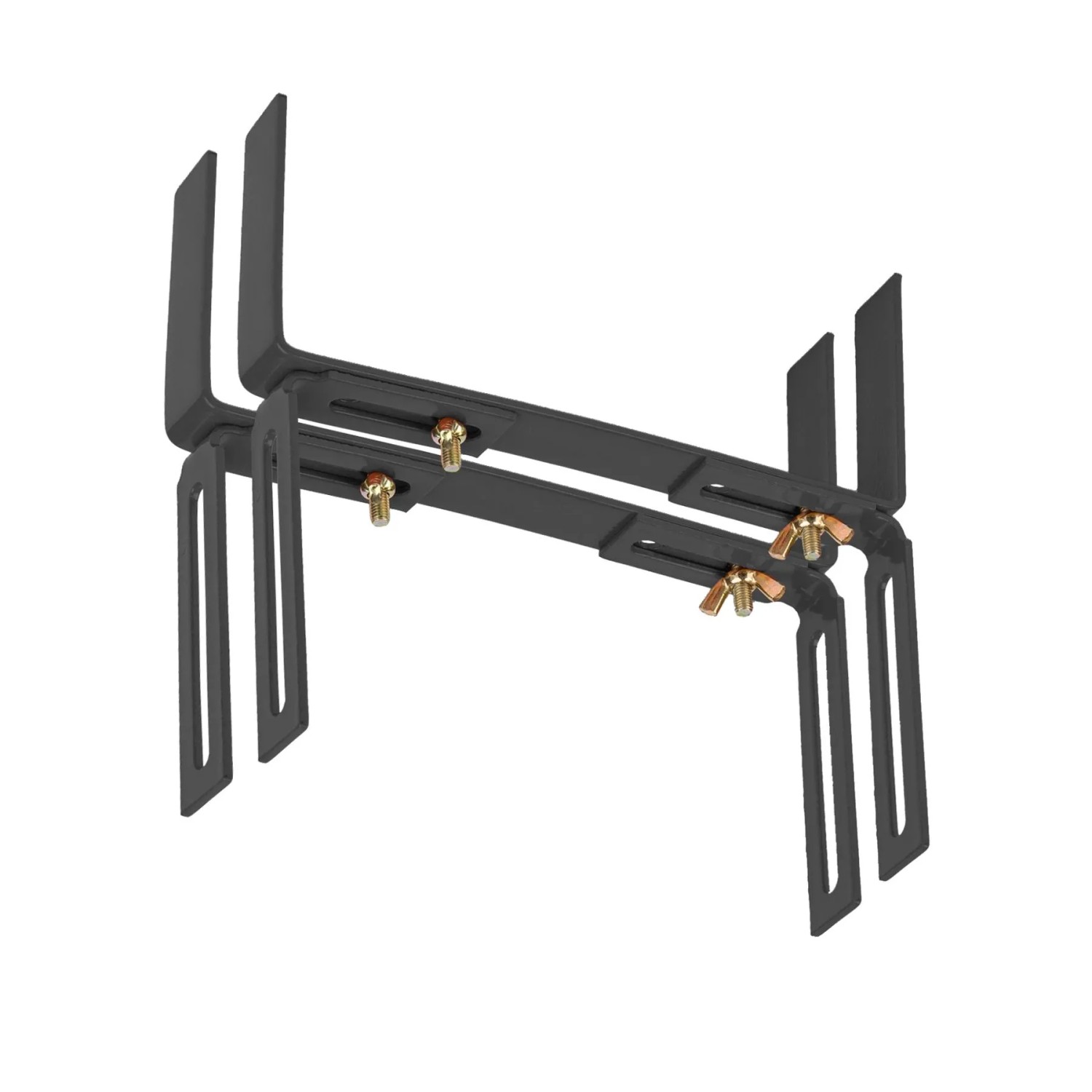 BigDean 2 Stück Blumenkastenhalter Anthrazit Standard H Form Kasten Halter Balkonkastenhalter