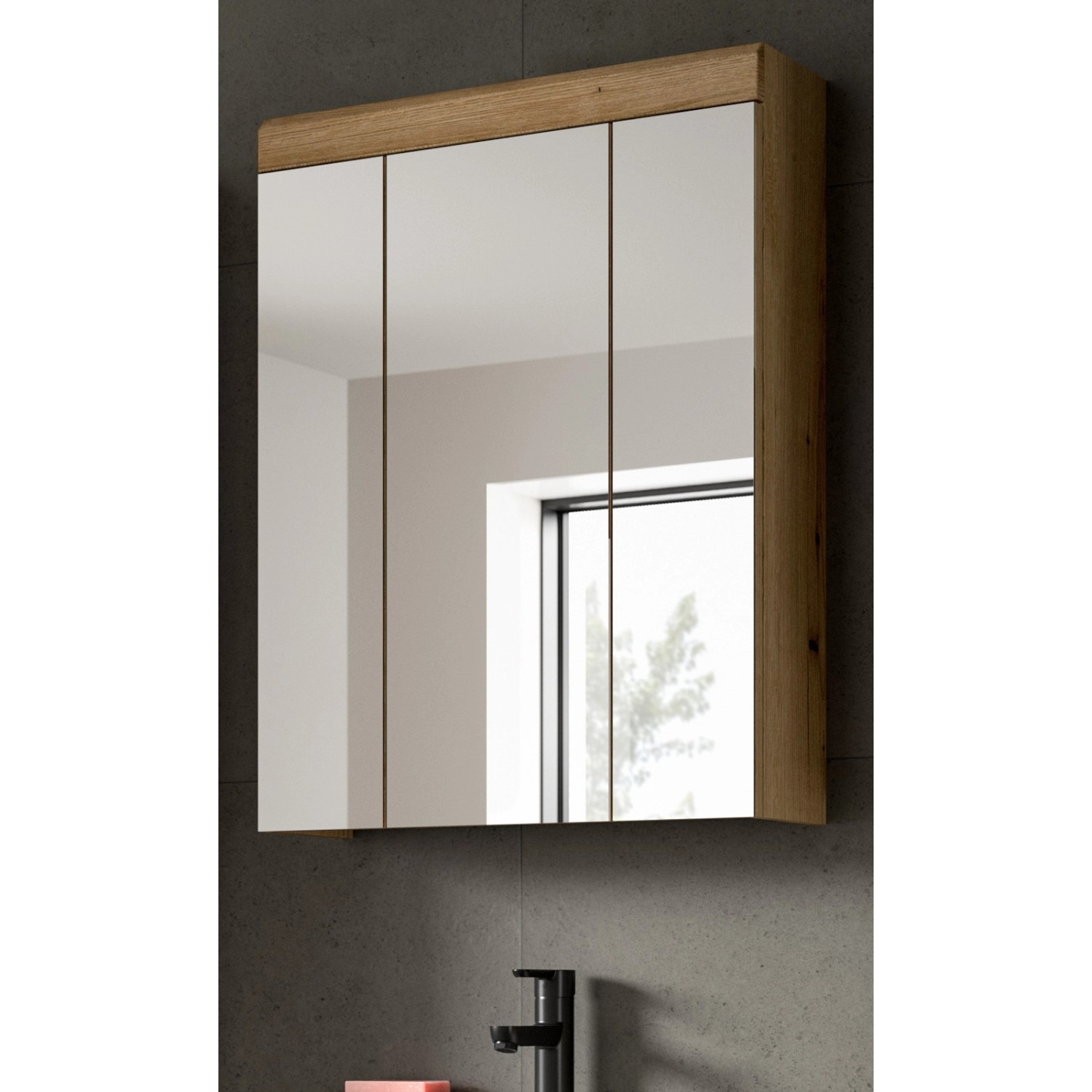 Inn.Furn Badezimmer Spiegelschrank in Eiche 60 cm Shawn günstig online kaufen