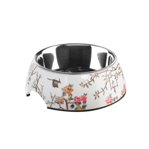 Hunter Melamin-Napf Mogami, 700 ml, mit floralem Dekor und Edelstahleinsatz.