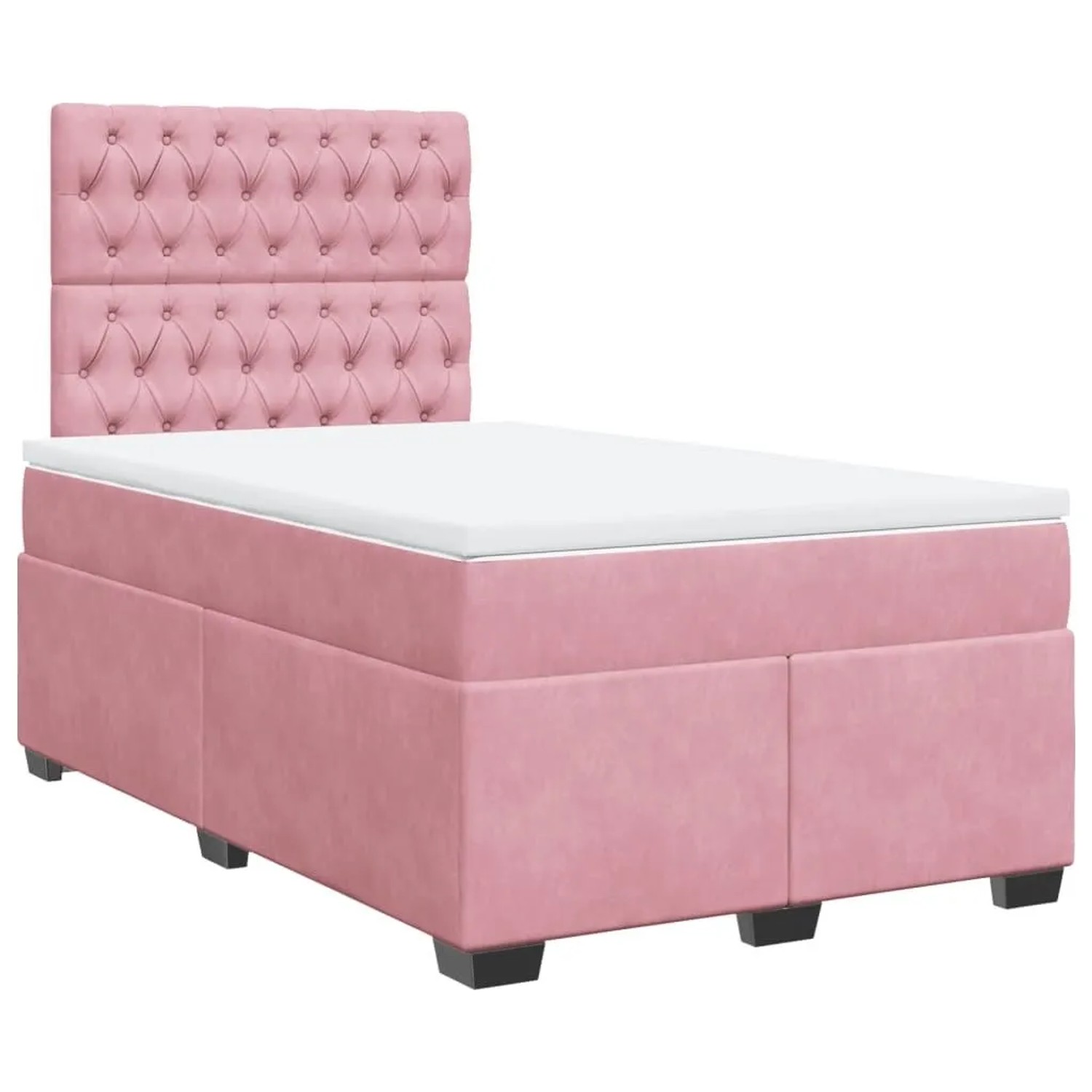 vidaXL Boxspringbett mit Matratze Rosa 120x200 cm Samt 3293193 günstig online kaufen