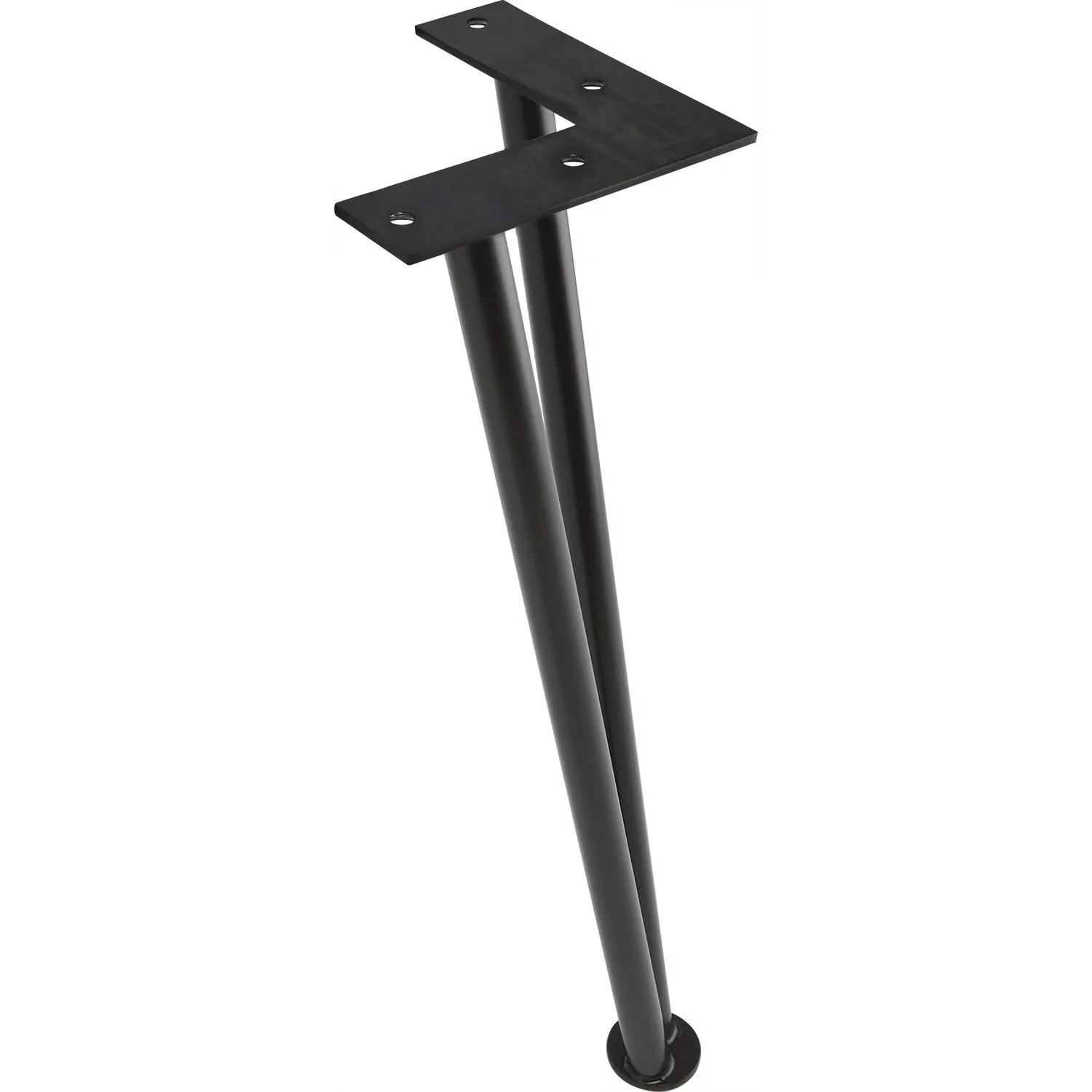 Simausrom Tischbein Haarnadelfuß Ø 15 mm Länge 360 mm Schwarzstahl