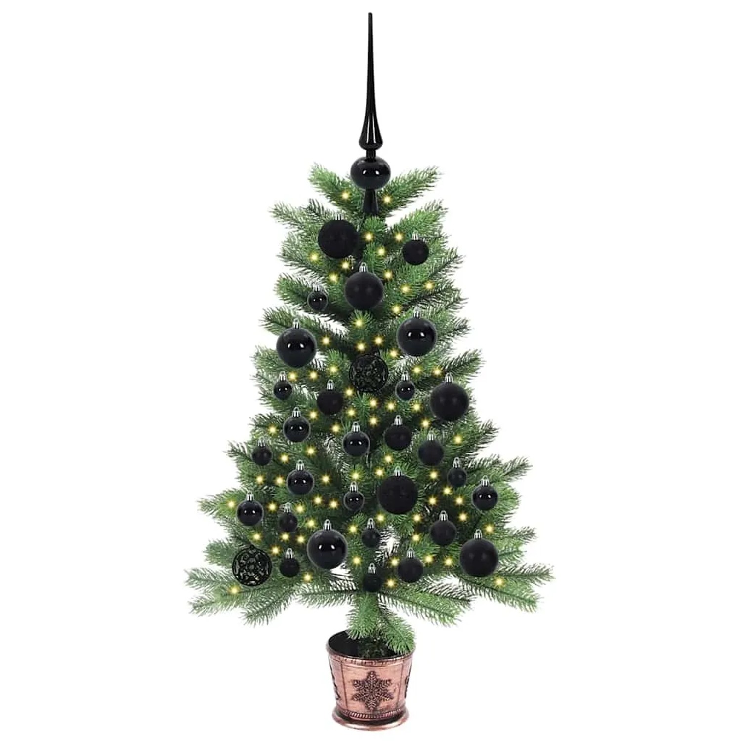 vidaXL Weihnachtsbaum mit 150 LEDs mit Ständer Grün 90 cm PE 3396301
