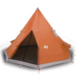vidaXL Tipi-Campingzelt 4 Personen Orange Wasserdicht 94382