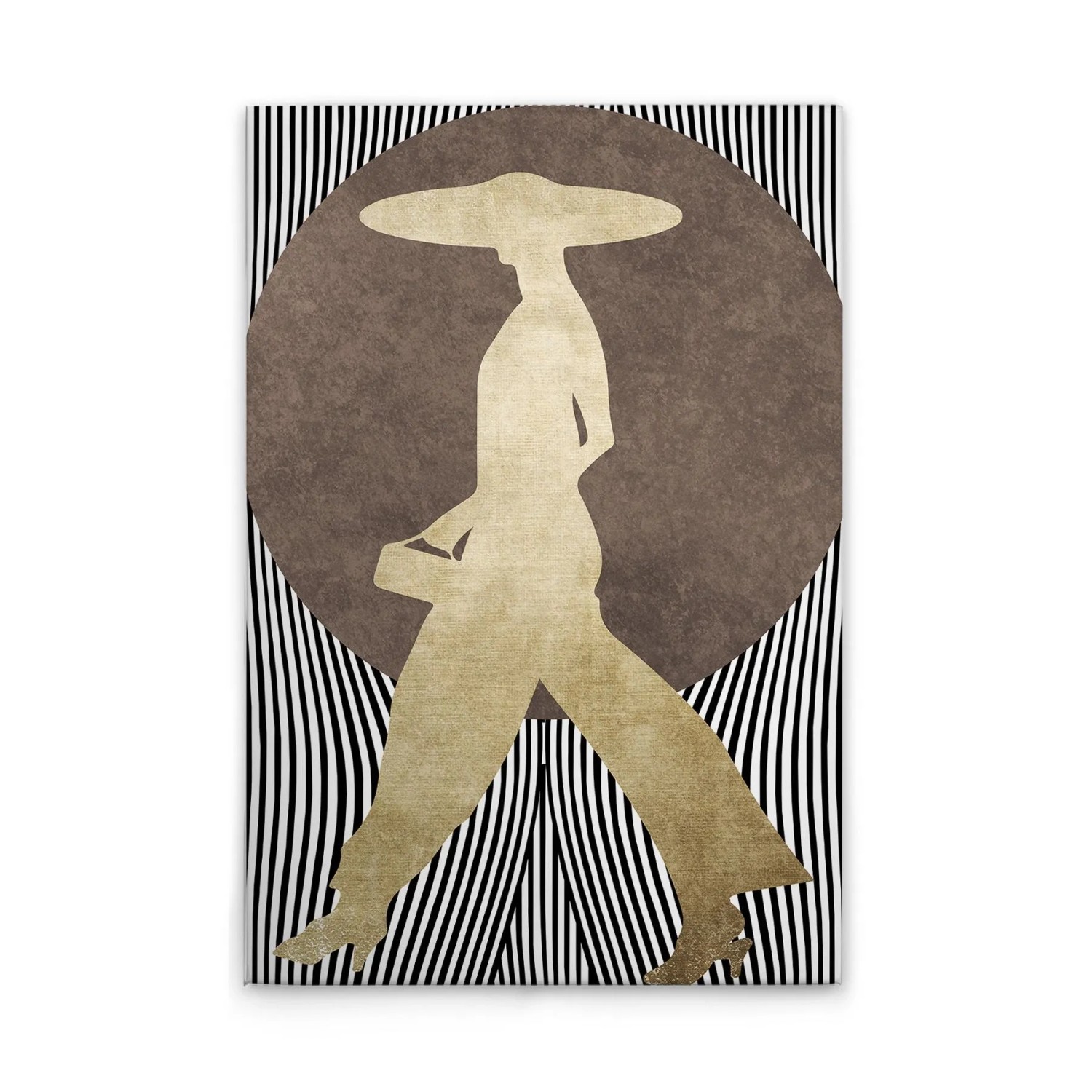 Tadessi Leinwandbild - M1-No.50738 - Retro Frau Gold - 40 x 60 cm - Querformat