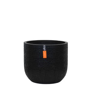 Capi Europe Blumentopf Kugel Nature Skin Ø 24 cm x 21 cm Schwarz