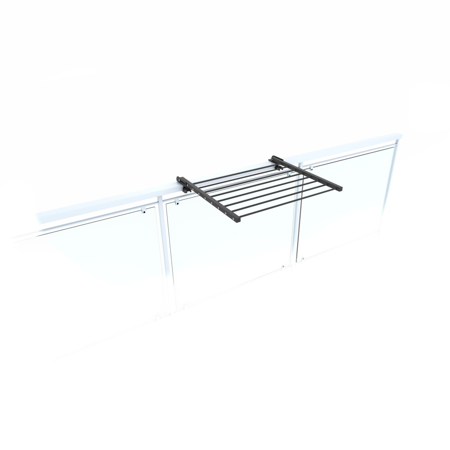 Foxydry Balkon Wäscheständer Beidseitig Klappbar Wetterfest 62 cm