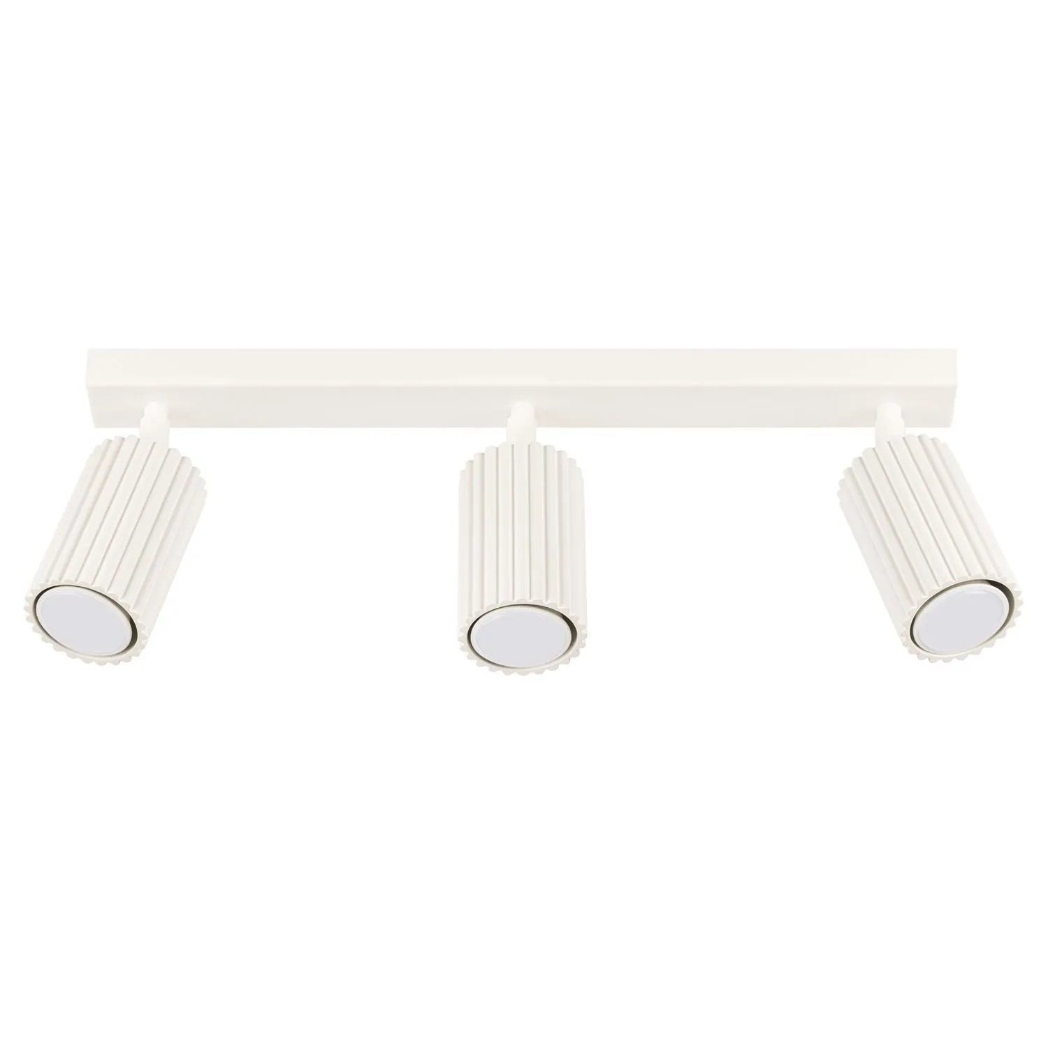 Licht-Erlebnisse Deckenstrahler Creme 4-Flammig GU10 81 CM Lang Aluminium Modern