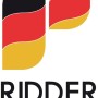 Ridder Logo: stilisierte Deutschlandflagge, darunter der Schriftzug Ridder Made in Germany.