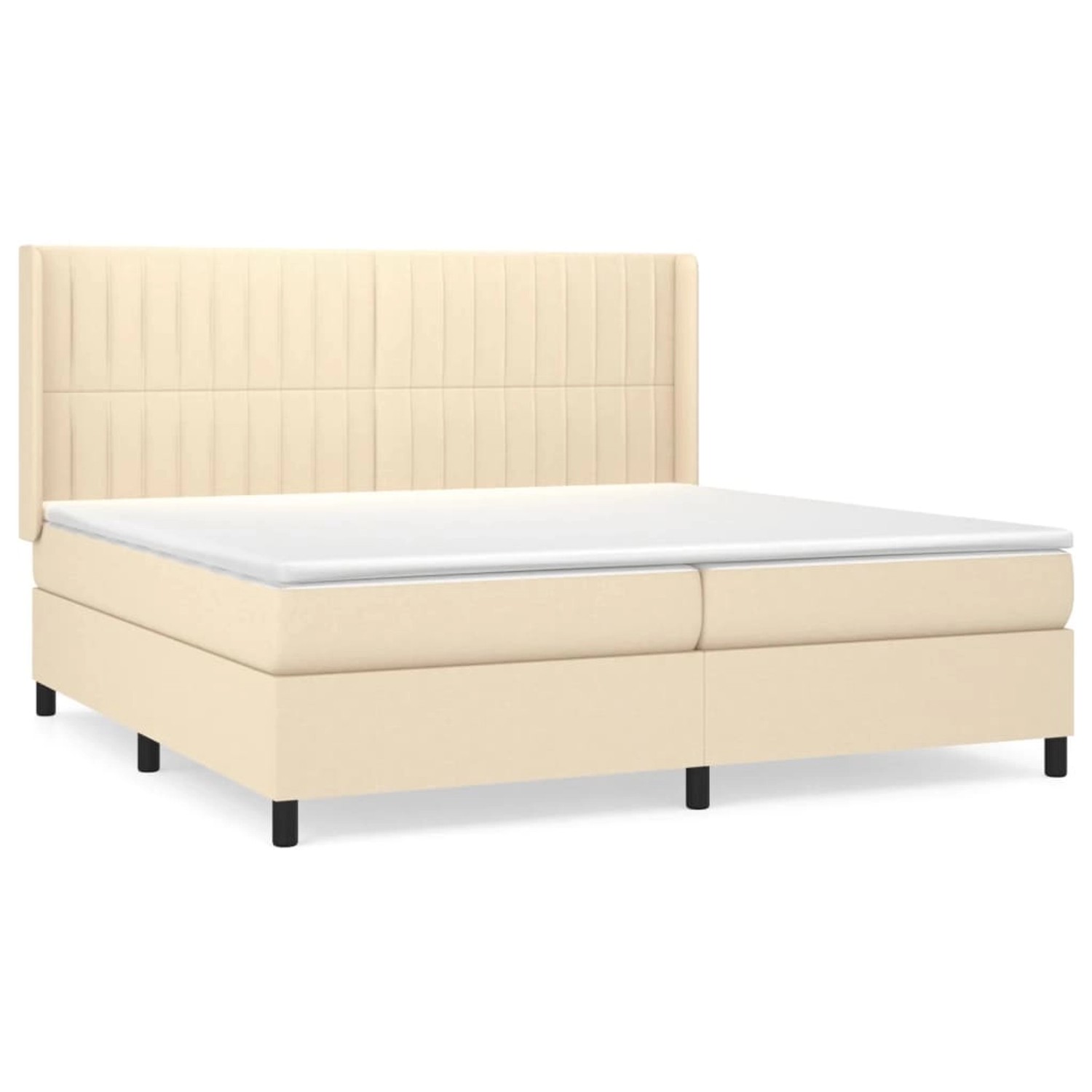 vidaXL Boxspringbett mit Matratze Creme 200x200 cm Stoff1395696 günstig online kaufen