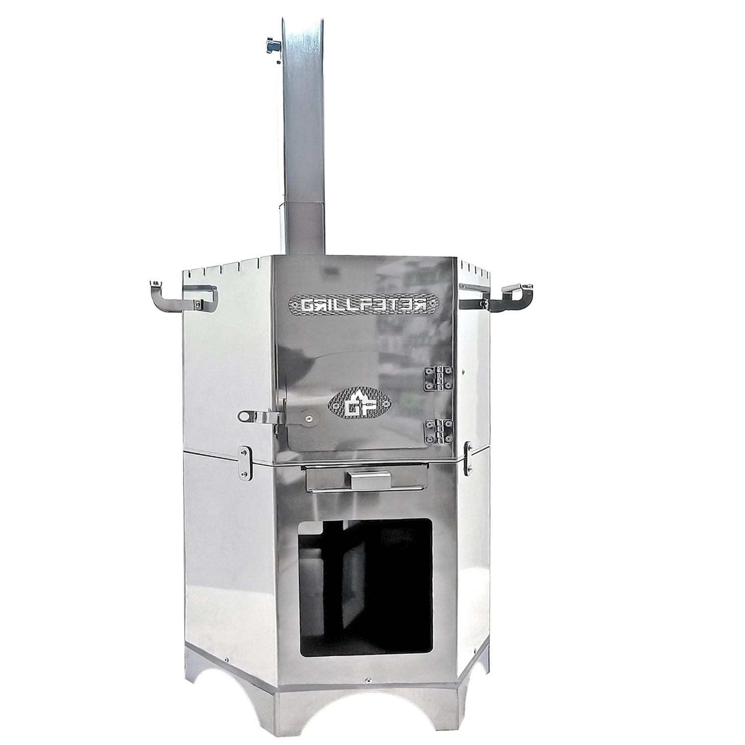 Grillpeter Feuerofen Batyr Ofen Edelstahl 2mm mit Rauchrohr günstig online kaufen
