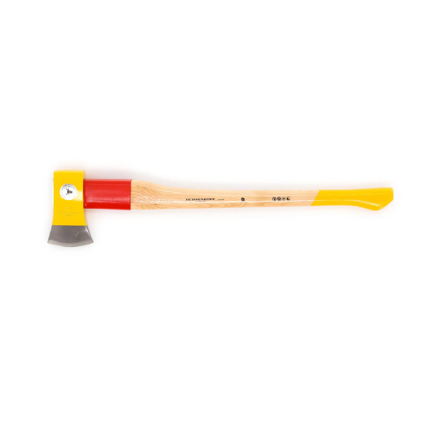 Ochsenkopf Axt Spalt-Fix OX 648 H-2508 mit Hickorystiel, gelb/rot, 80 cm