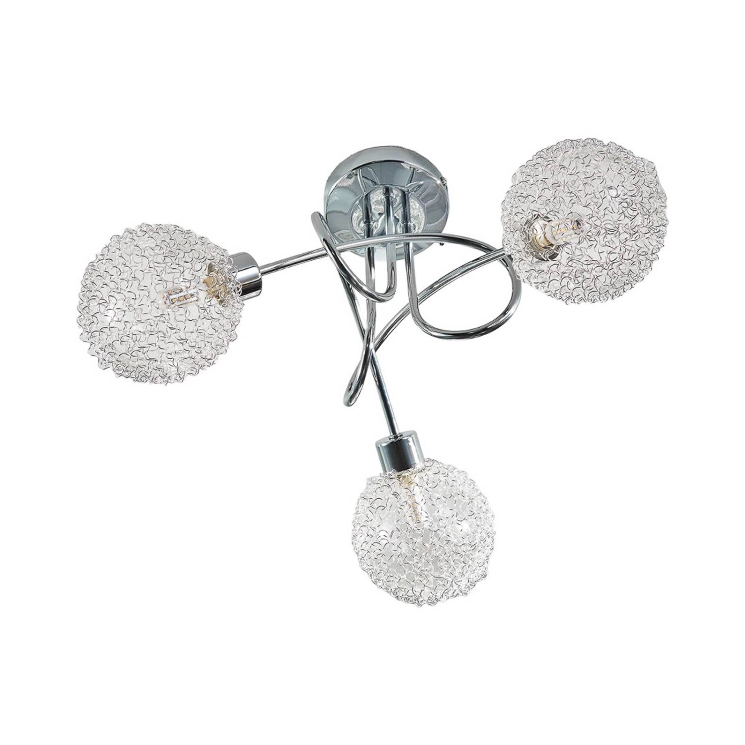 Lindby Deckenlampe Ticino 9620780 Modern in Chrom aus Metall 3-flammig G9 Flurleuchte