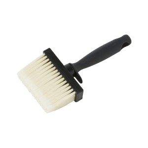 LUX Flächenstreicher Universal, 100 mm Pinsel mit weißen Borsten und schwarzem Griff.