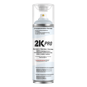 2K PRO Spraydose Klarlack Matt, 400ml. Kratzfester, chemikalienbeständiger Autolack-Spray für Profis.
