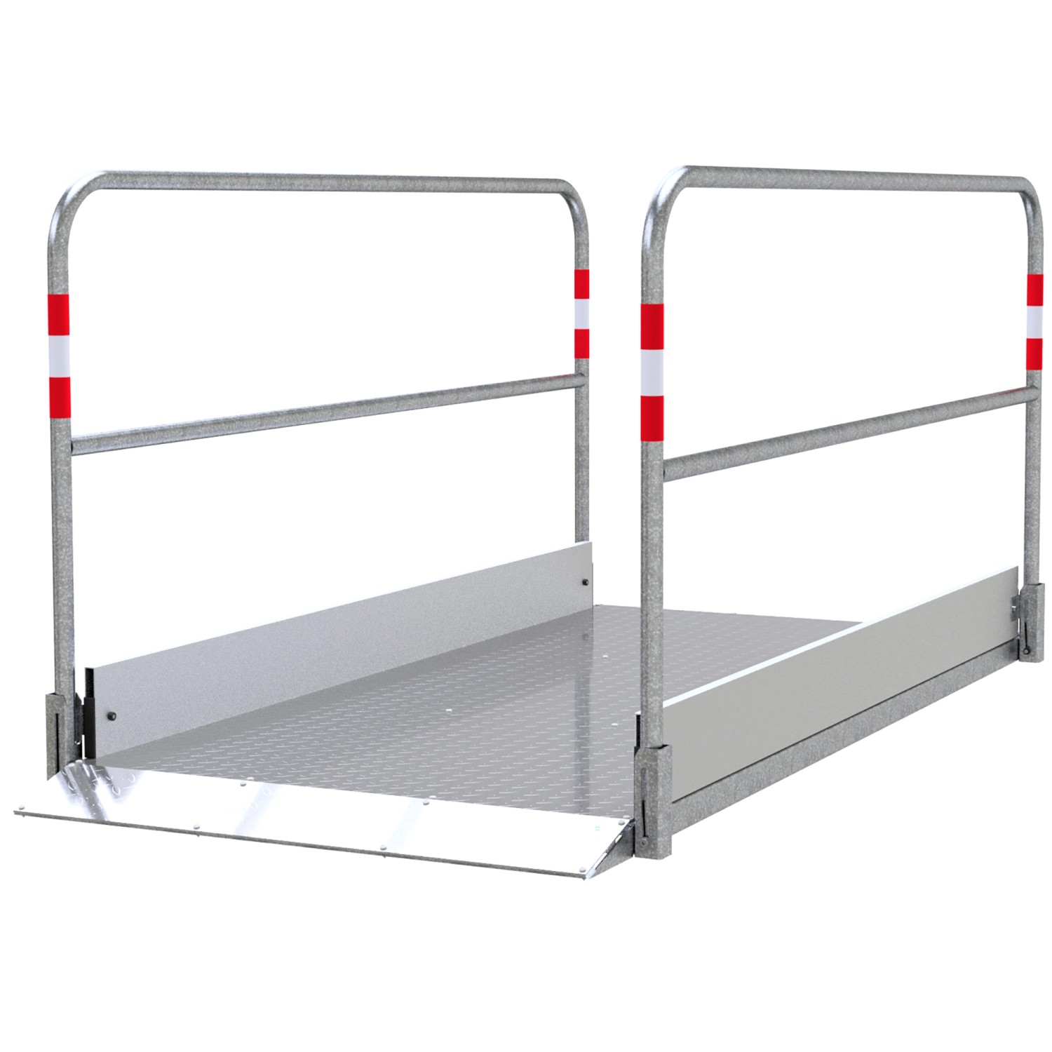 Schake Grabenbrücke Stahl Aluminium 1 m x 2,30 m Silber