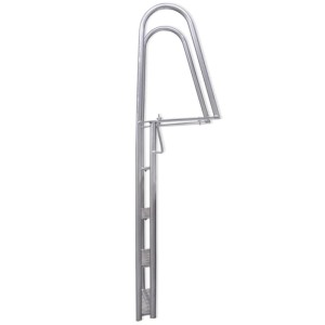vidaXL Steg-/Poolleiter 4-stufig Aluminium 167 cm 91197