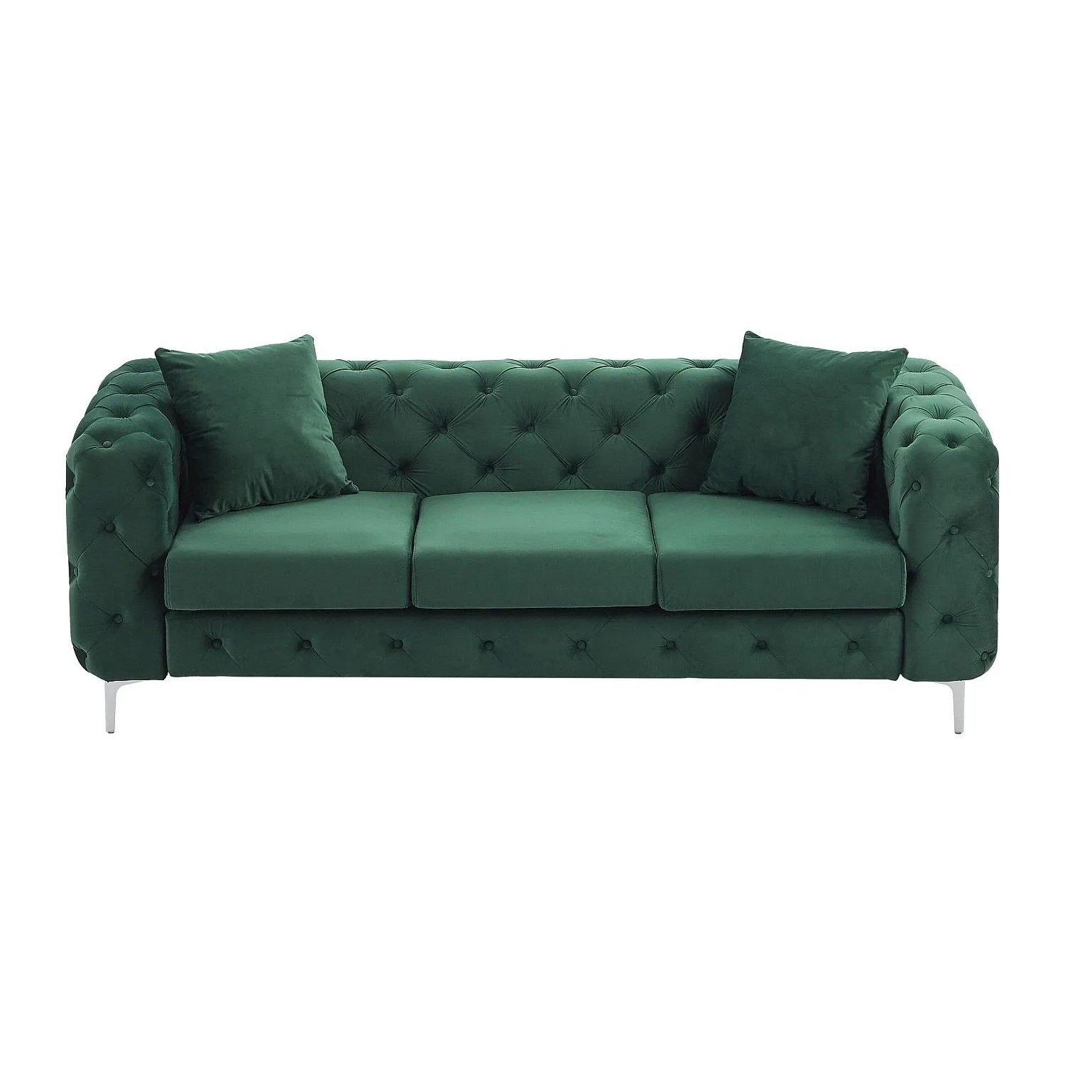 Vente-unique Sofa Ohne Schlafmöglichkeit Edwina Grün 220 cm