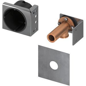 Tece Aufrüstset für Dusch-WC: Rohbauset mit Hohlwanddose, Wandscheibe und Dichtmanschette.