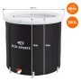 ECD Germany Eisbad, Ø80cm, 350L, schwarz-weiß, aus Oxford-Gewebe. Mobile Kältetherapie für Zuhause und unterwegs.