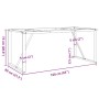 vidaXL Esstisch-Gestell in O-Form 160x80x73 cm Stahl 357888_9