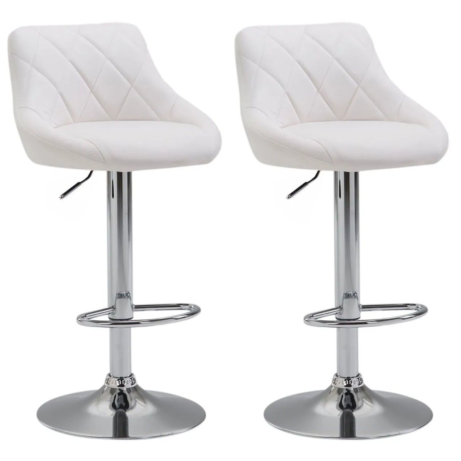 CLP 2er Set Barhocker Lazio Kunstleder Weiß