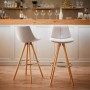 Bessagi Home Barhocker Nelo Hellgrau Webstoff Gepolstert_9