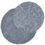 Blauer, runder Shaggy Teppich (100 cm) von vidaXL. Hochfloriger Teppich für Wohnzimmer und Schlafzimmer.