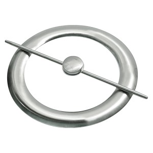 Gardinia Dekoring Edelstahloptik, 18 cm, mit Stab und Magnet zur Fensterdekoration.