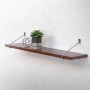 ML-Design Regal mit silbernen Haarnadel-Halterungen aus Stahl, 220 mm, schwebend.