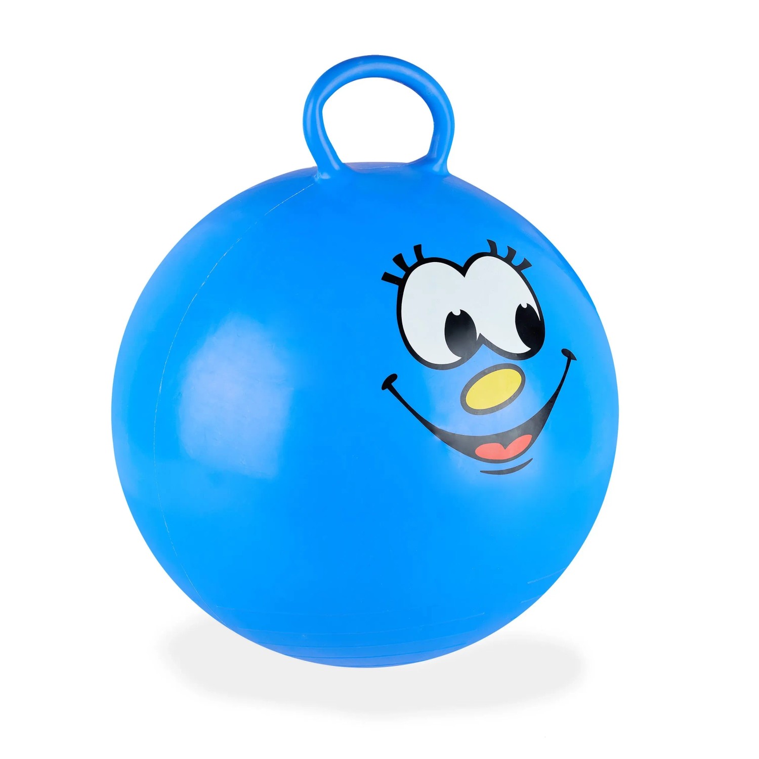 Relaxdays Hüpfball PVC Blau Mit Griff 55 cm x 45 cm 0,4 kg