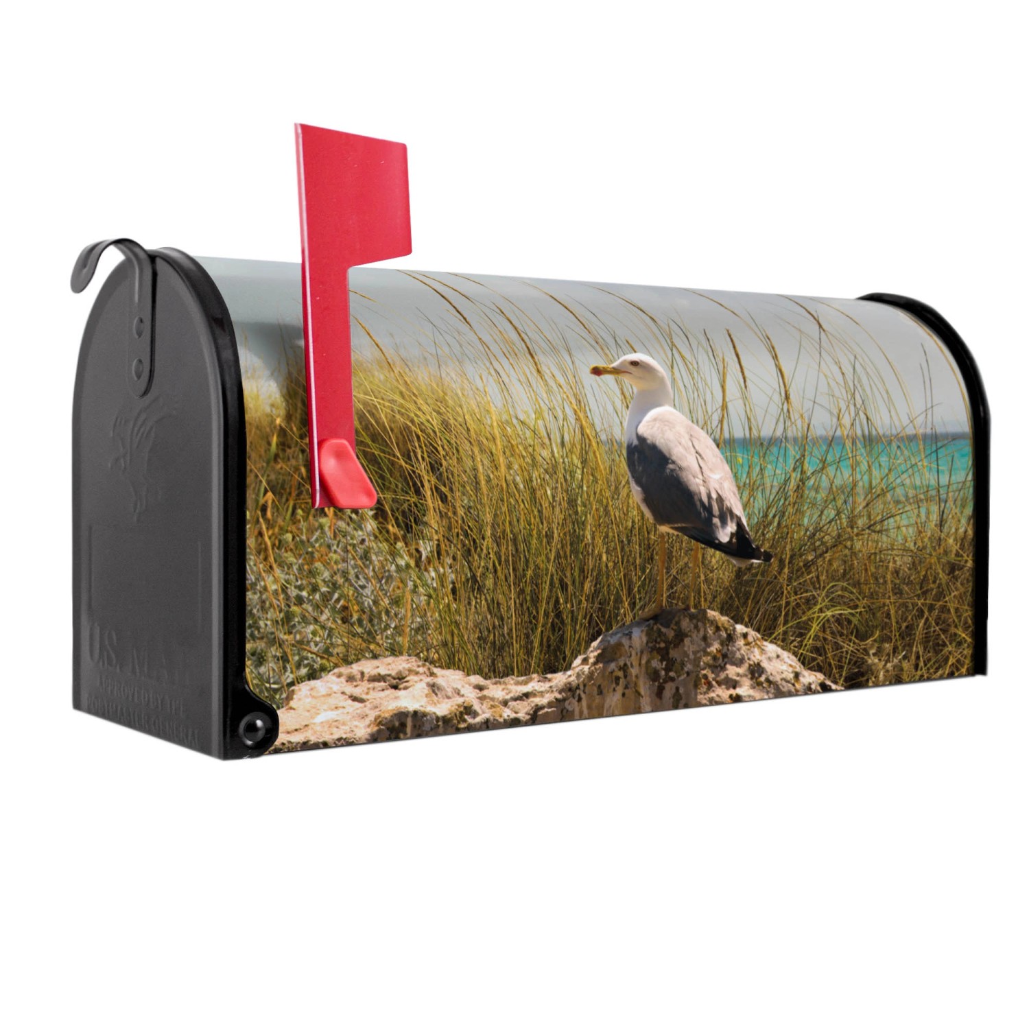 Banjado Amerikanischer Briefkasten Schwarz 48x22x16cm US Mailbox Letterbox günstig online kaufen