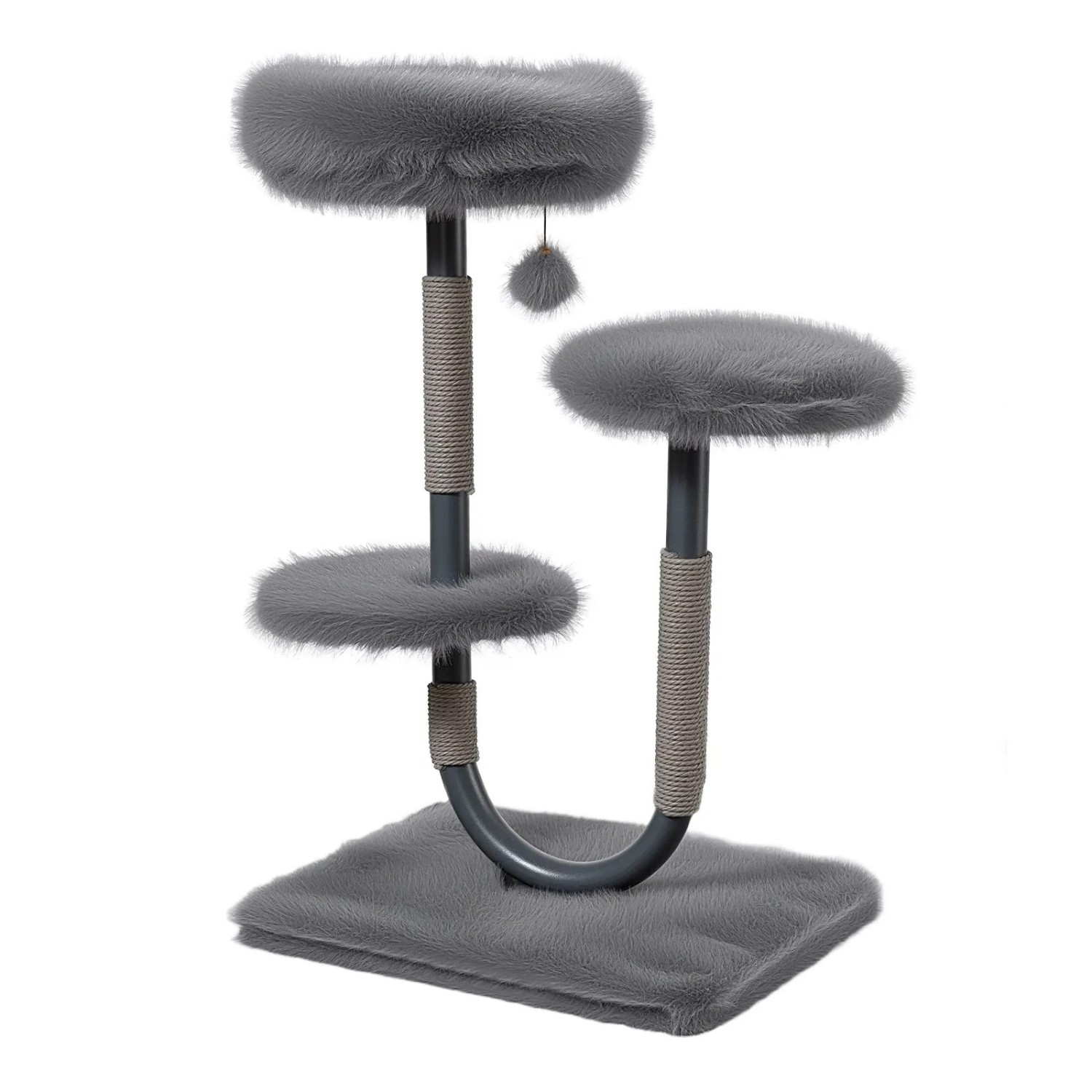 Fudajo Urban Compact 99 Cm Kratzbaum Grau Katzenbaum Katzenkratzbaum Kletterbaum