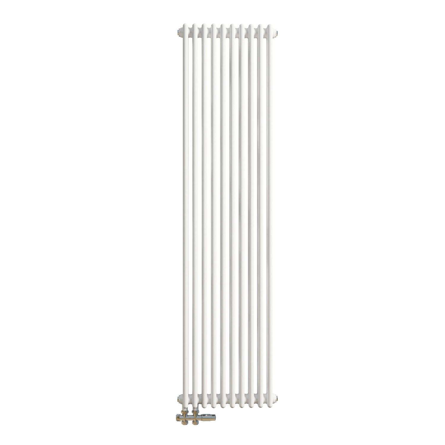 Duschparadies 2 Säulen Traditioneller Heizkörper in Gusseisen-Optik 1800x470mm 1444W für Warmwasserbetrieb Weiß
