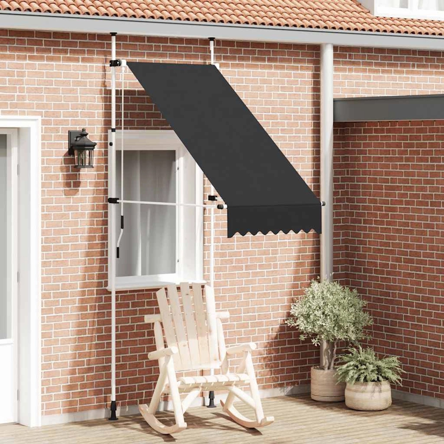 furnicato Einziehbare Markise Handbetrieben 100 cm Anthrazit günstig online kaufen