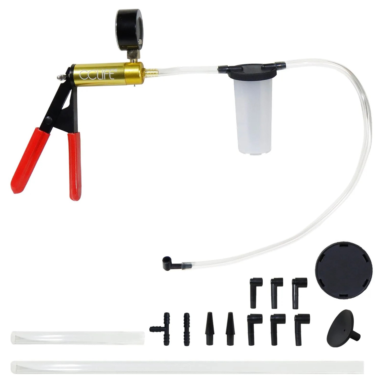 CCLIFE Bremsenentlüfter Auto Bremsentlüfter Vakuumpumpe KFZ Bremsflüssigkeitsentlüfter Blau_6