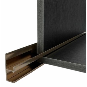 Colortree Aluminium Innenecke, Rose Gold, 2m, für 8mm Paneele. Montageprofil und Winkelprofil.