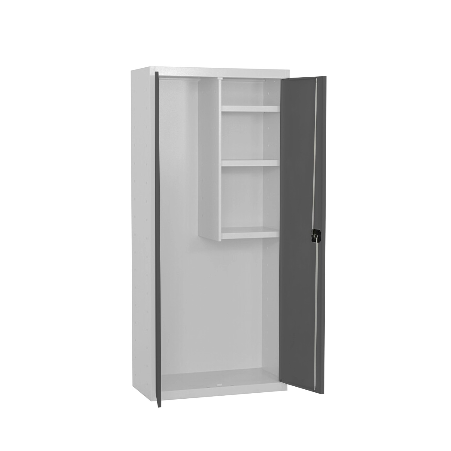 PROREGAL Putzmittelschrank AMEGO HxBxT 180 x 80 x 40 cm 3x Fachboden Anthra günstig online kaufen