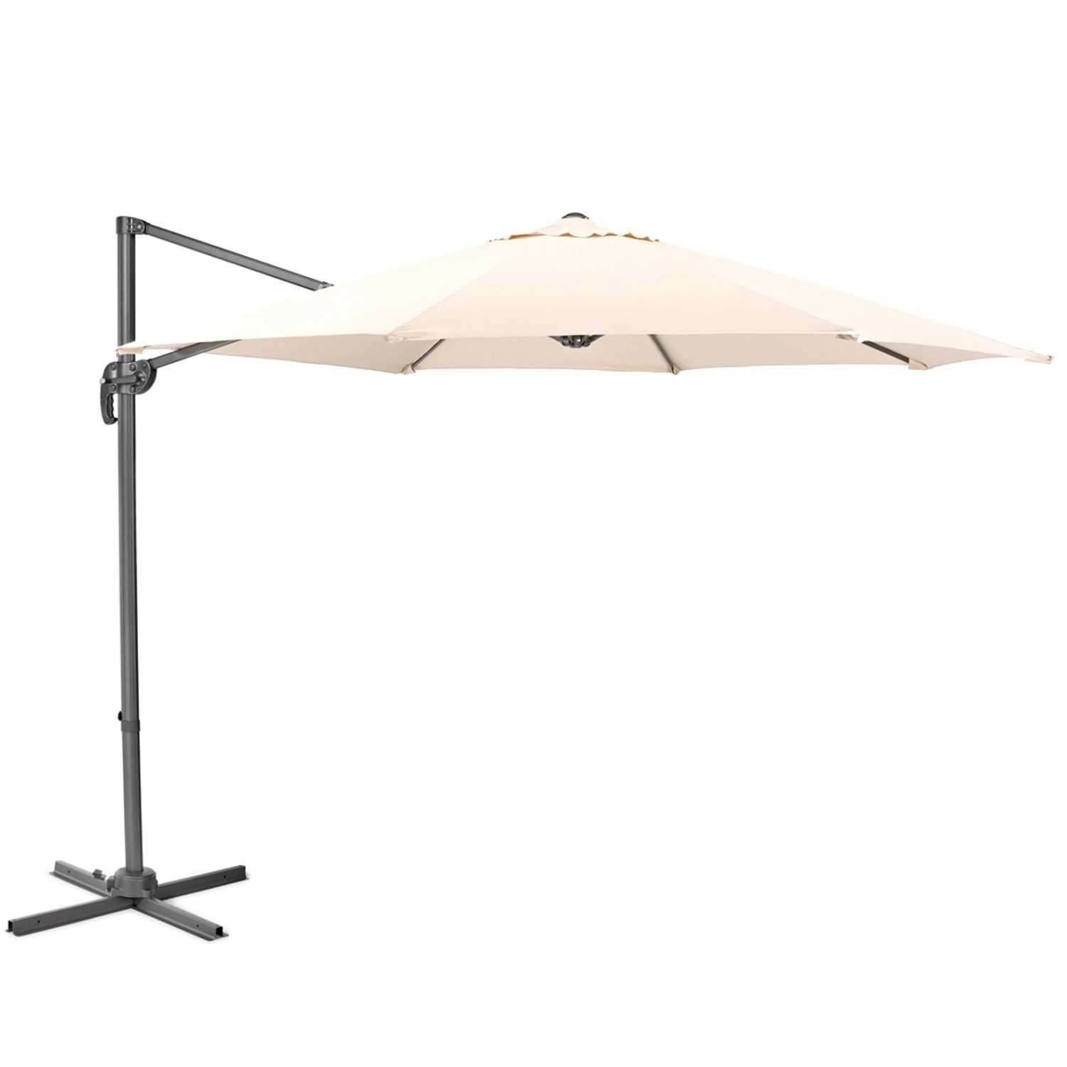 Svita Ampelschirm Sonnenschirm Alu Dreh Schwenk Schirm Garten Terrasse Beig günstig online kaufen