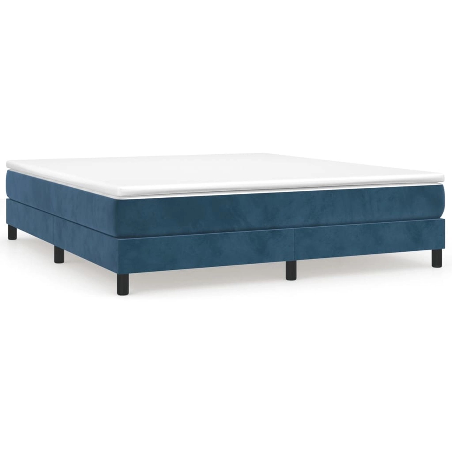 vidaXL Boxspringbett mit Matratze Dunkelblau 160x200 cm Samt 3144343 günstig online kaufen
