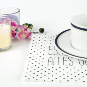 Bestlivings Servietten, 3-lagig, mit "Essen Gut Alles Gut" Aufdruck, 20er Pack.