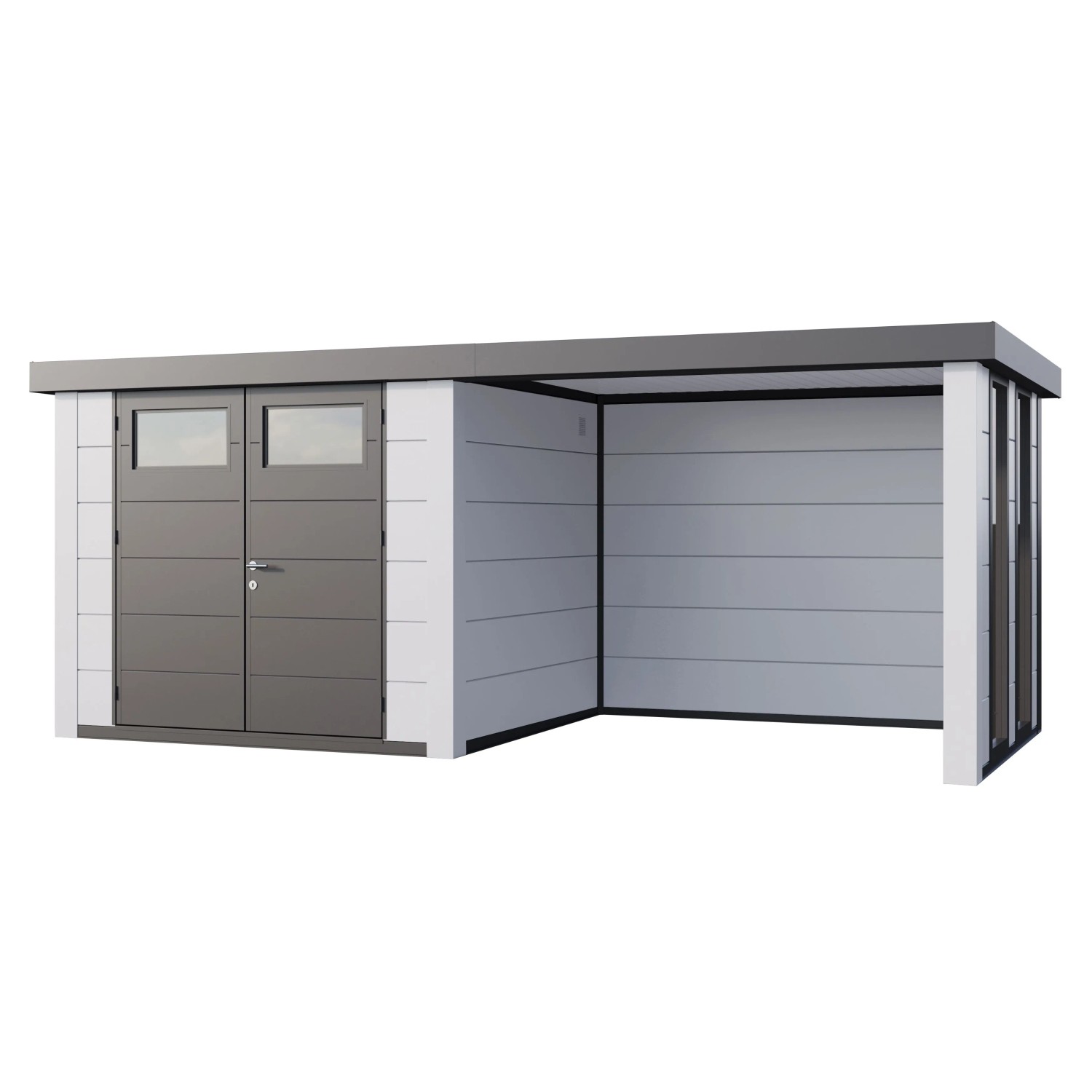 Gerätehaus Classico 2724 Lounge S Rechts Fenster Weiße Ecken 552 x 238 cm W günstig online kaufen