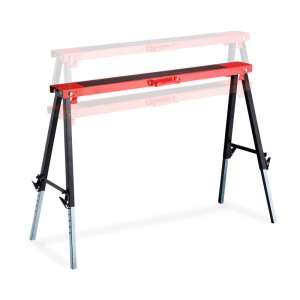 Relaxdays Arbeitsbock Stahl Rot 12-fach Höhenverstellbar 91,5 cm x 106 cm x 50 cm 5 kg