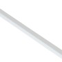Weiß lackierte Rechteckleiste aus Holz, 5x10x900 mm, ideal für individuelle Raumgestaltung.